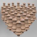 Set of 42 cast iron mooring bollards
