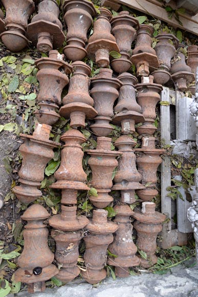 Set of 42 cast iron mooring bollards-2