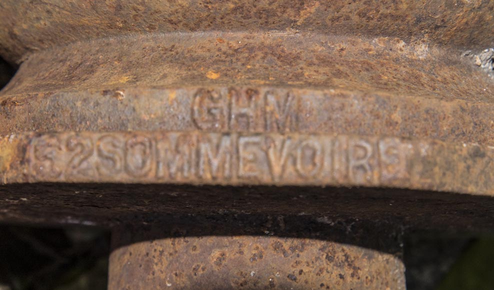Set of 42 cast iron mooring bollards-4