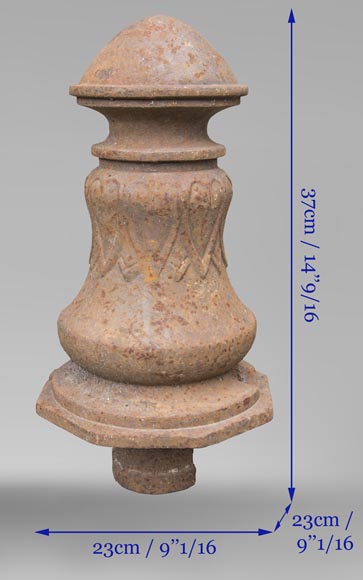 Set of 42 cast iron mooring bollards-5