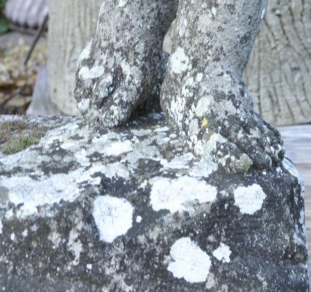 Hercule child, stone garden statue-3