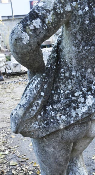 Hercule child, stone garden statue-6