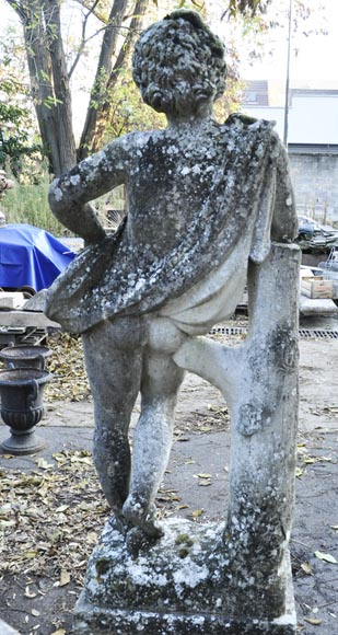 Hercule child, stone garden statue-7