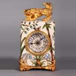 LE ROY & FILS - Travel clock with japanese decoration