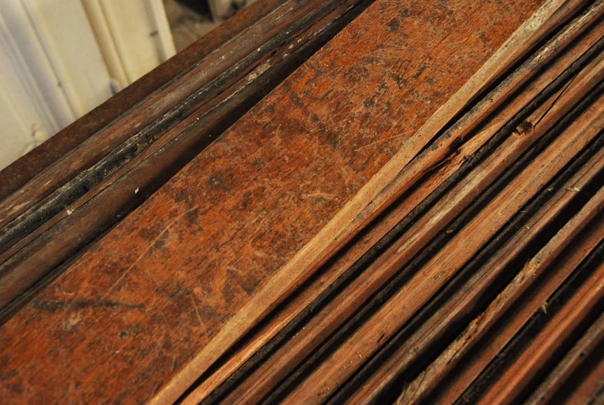 Linear mahogany parquet flooring from the 19th century-3