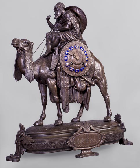 Clock with a egyptian meharist on his mount, late 19th century-1