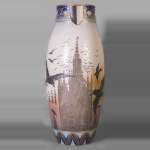 SARREGUEMINES MANUFACTURE - Sandstone vase 