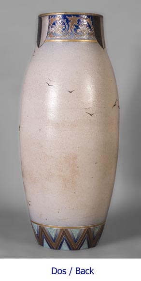 SARREGUEMINES MANUFACTURE - Sandstone vase 