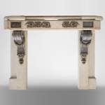 Napoleon III console in statuary and Turquin Blue marbles with bronze decorations