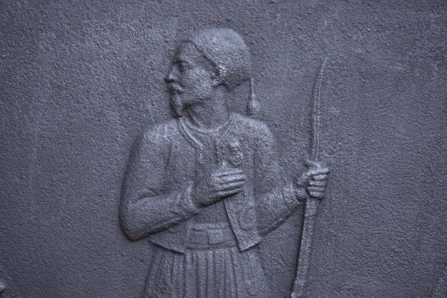 Modern orientalist fireback with soldier-2