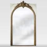 Large old Regency style trumeau with a woman's mask