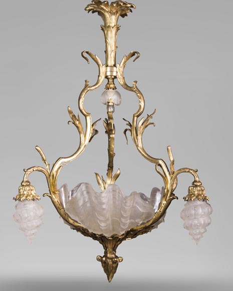 Antique chandelier in the Regency style with shells-0