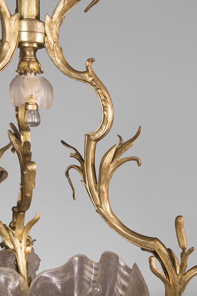Antique chandelier in the Regency style with shells-2