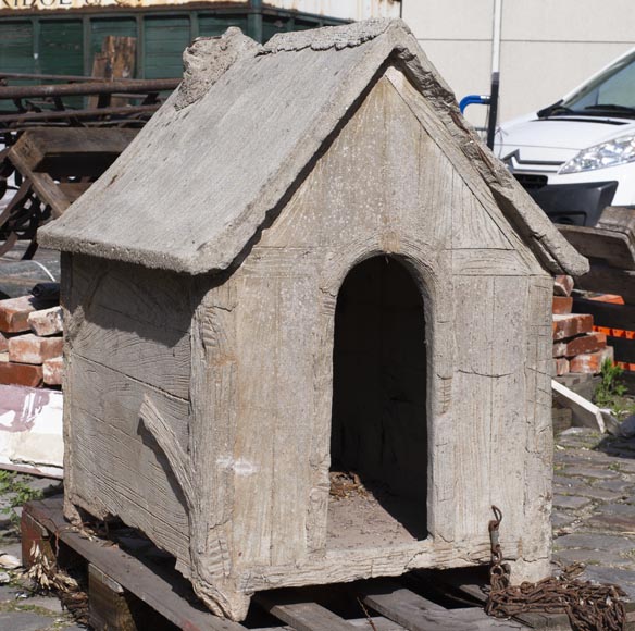 Beautiful cement doghouse in Rocaille style-1