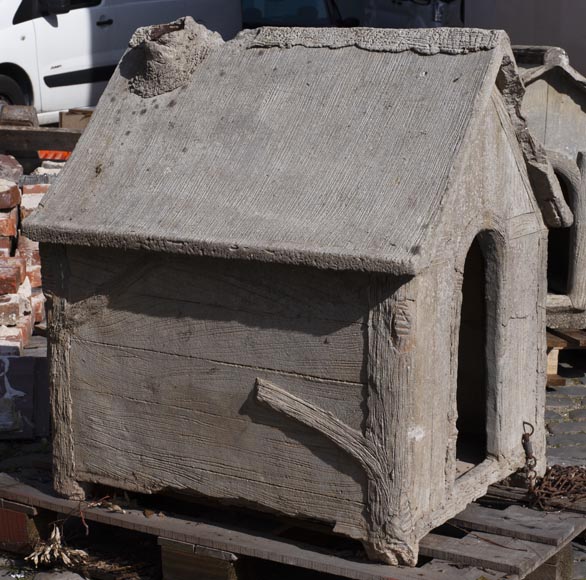 Beautiful cement doghouse in Rocaille style-3