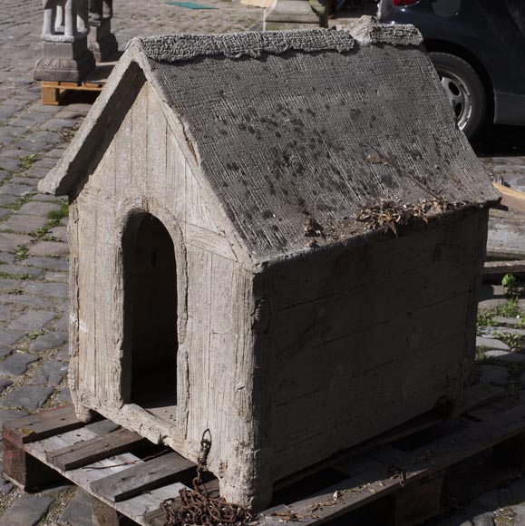 Beautiful cement doghouse in Rocaille style-5