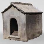 Beautiful cement doghouse in Rocaille style
