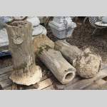 Set of Rocaille style cement posts