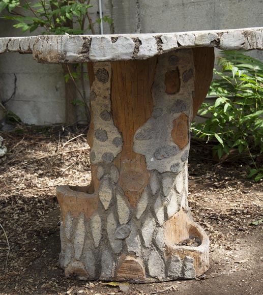 Rocaille style garden table made out of cement-4