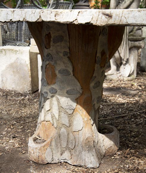 Rocaille style garden table made out of cement-5