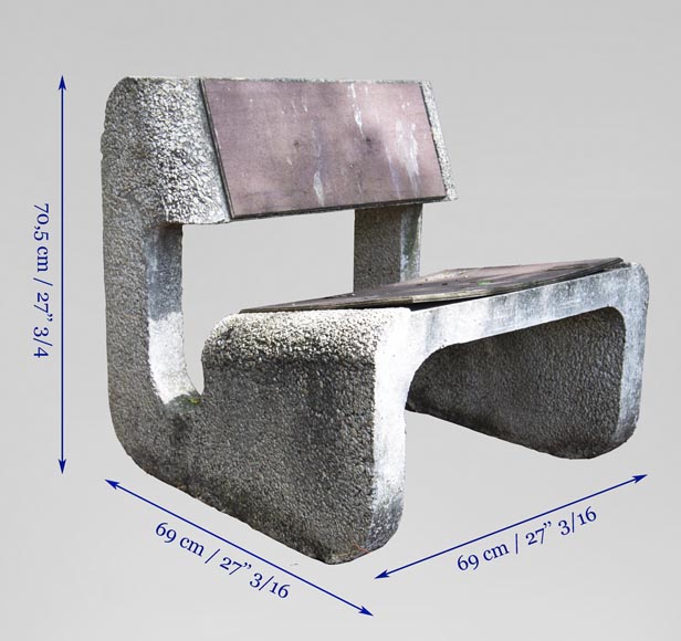 Denis MOROG (1922-2003) - Concrete garden furniture from the 1960s to 1970s-10