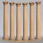 Batch of six antic Doric columns