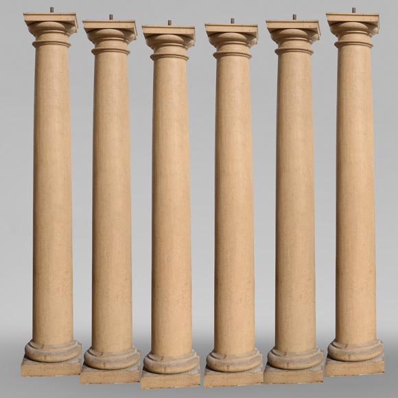 Batch of six antic Doric columns-0