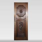 Simple door in carved oak in the Napoleon III style