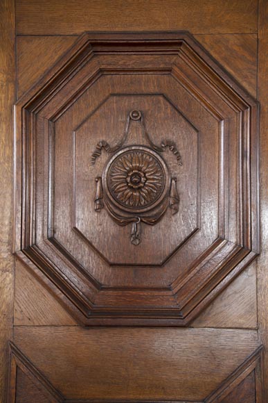 Simple door in carved oak in the Napoleon III style-1