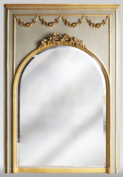 Antique gilded Louis XVI style trumeau-0