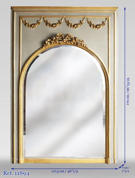 Antique gilded Louis XVI style trumeau-5