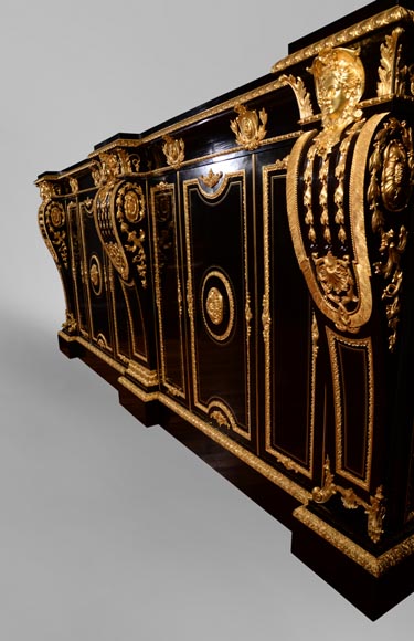 Alexandre BELLANGÉ - Important cupboard, ebony veneer and gilded bronze, coming from the Chateau of Dampierre-3