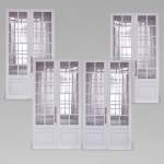 Set of 4 double door with small windows