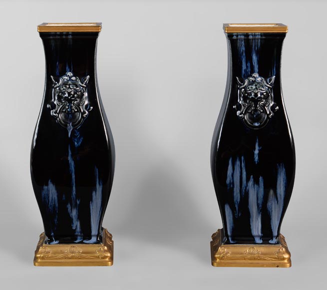 Kin-Te-Tchin vase, model by Albert-Ernest Carrier-Belleuse, 1884-0