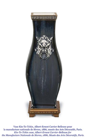 Kin-Te-Tchin vase, model by Albert-Ernest Carrier-Belleuse, 1884-1