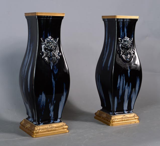 Kin-Te-Tchin vase, model by Albert-Ernest Carrier-Belleuse, 1884-2