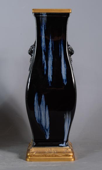 Albert-Ernest CARRIER-BELLEUSE (model by), SÈVRES Manufacture, Kin-Te-Tchin vase, 1884-5