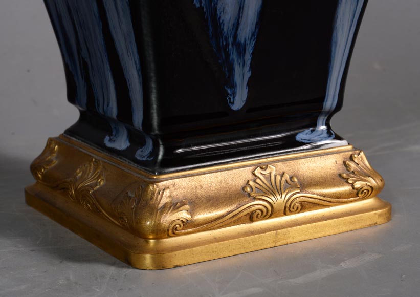 Albert-Ernest CARRIER-BELLEUSE (model by), SÈVRES Manufacture, Kin-Te-Tchin vase, 1884-8