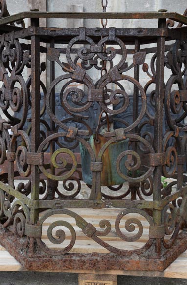 Rare antique 19th century well in cast iron and wrought iron-7