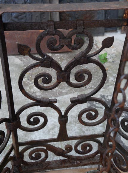 Rare antique 19th century well in cast iron and wrought iron-9