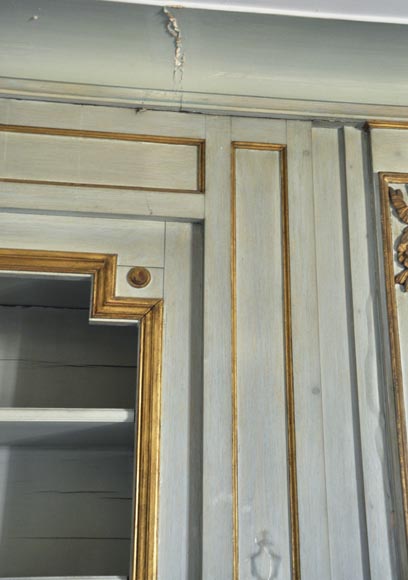 Louis XVI style paneled room comprising a Louis XVI period mantel and its trumeau-3