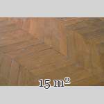 Lot of 15 m² of antique Point de Hongrie oak parquet flooring