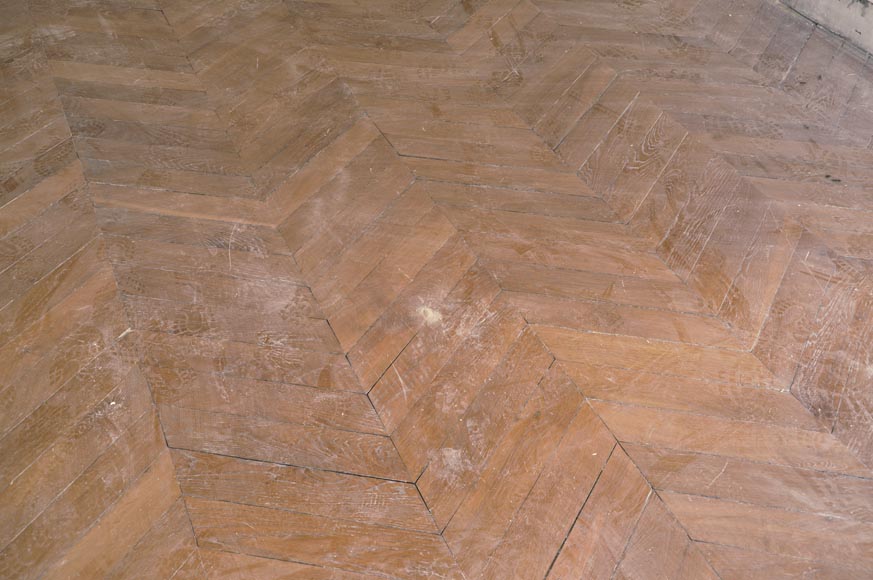 Lot of 15 m² of antique Point de Hongrie oak parquet flooring-2