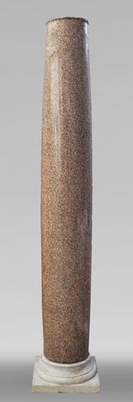 Pair of antique granite columns-5