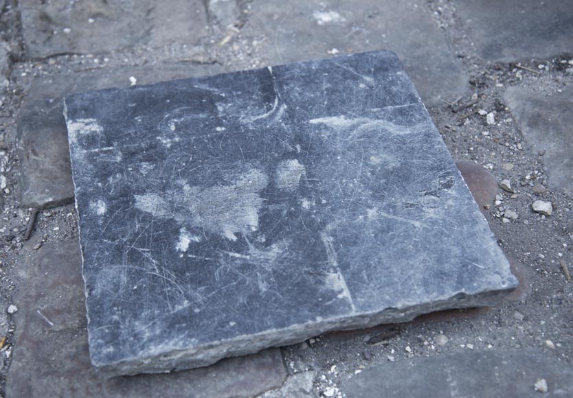 Antique black marble floor-1