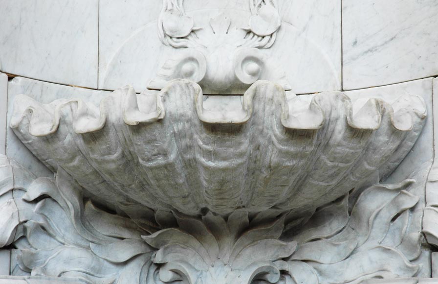 Monumental Garden Fountain in Carrara marble and Statuary marble attributed to Rudolf Weyr, Vienna, late 19th century-12