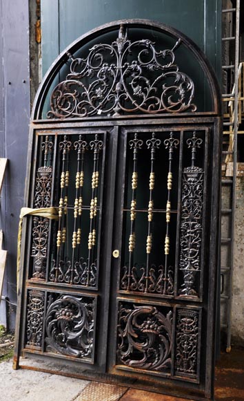 Set of six modern cast iron doors in the style of 18th century gates-2