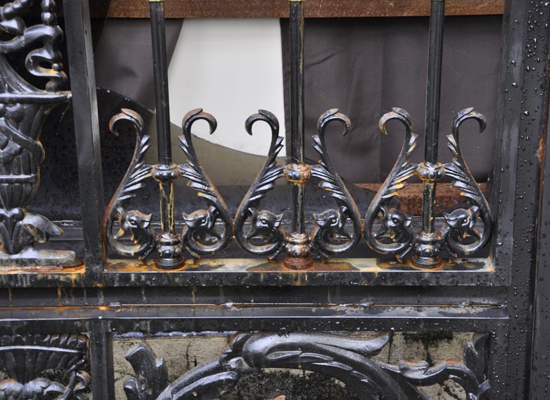 Set of six modern cast iron doors in the style of 18th century gates-6