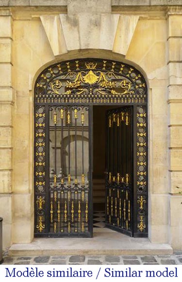 Set of six modern cast iron doors in the style of 18th century gates-15
