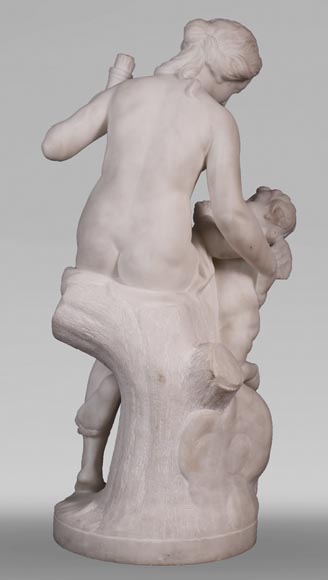 Etienne Maurice FALCONET (from) - Venus removing Cupid's quiver, in Carrara marble-8